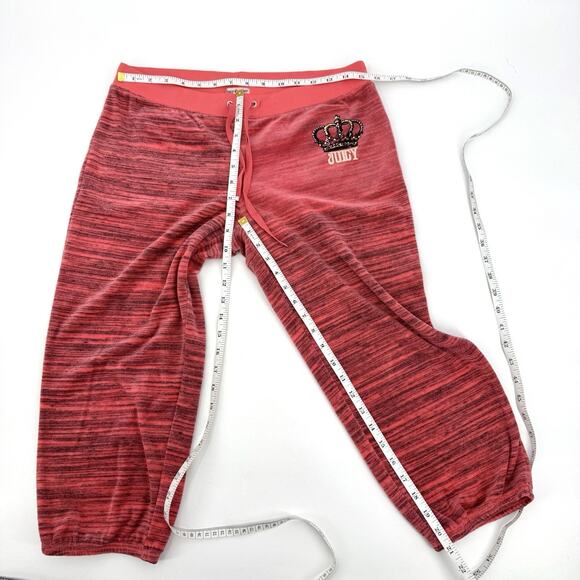 Vintage Juicy Couture Velour Cropped Track Pants Sweatpants Crown Logo Size M - Picture 7 of 7